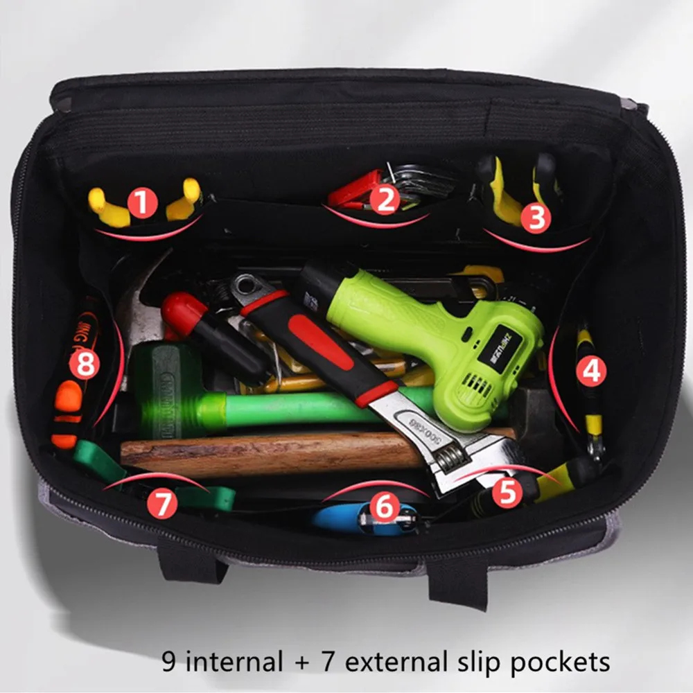 17/20 Inch Waterproof Trolley Case 2 Wheels Shoulder Messenger Bag Travel Handbag Storage Box Toolkit Luggage Suitcase Toolbox