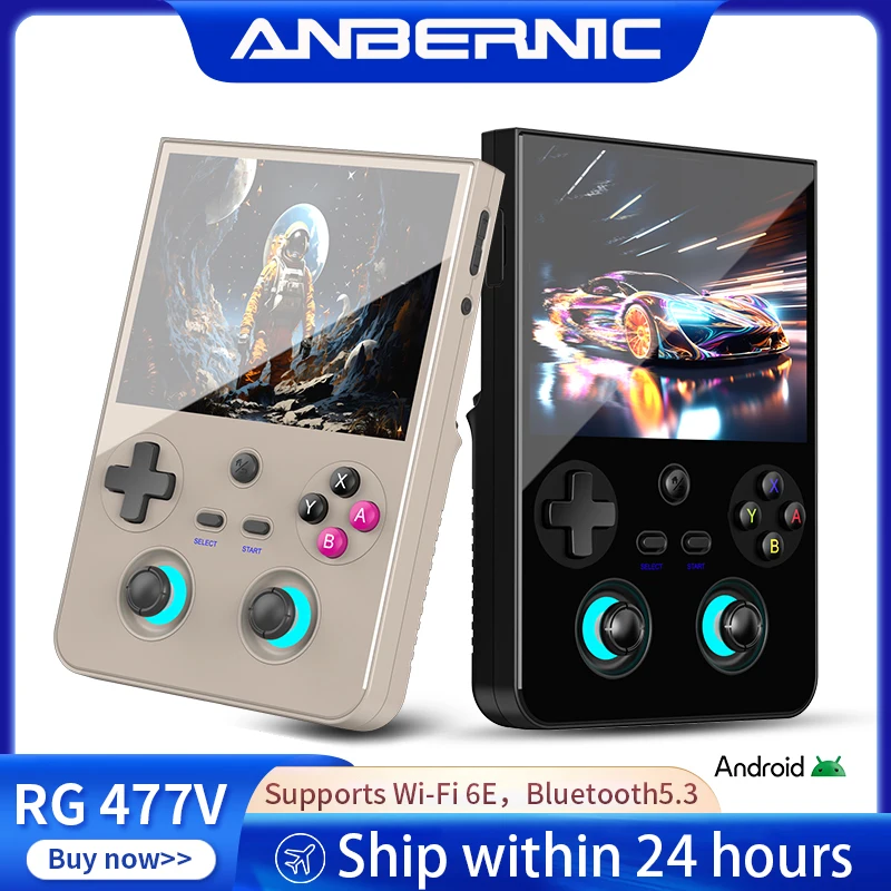 Anbernic RG477V Console de jeu portable 4.7 "LTPS dans le cellule Android 14 DSP effet sonore lecteur vidéo prise en charge AI RixelHK 1080p-DP sortie
