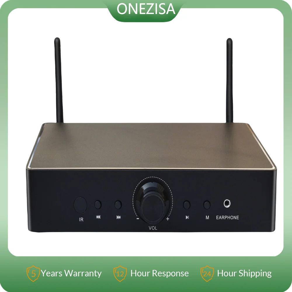 

WA80 60W*2 ESS9023 WiFi and Bluetooth HiFi Stereo Class D Digital Multiroom Amplifier with Spotify Airplay Equalizer Free App