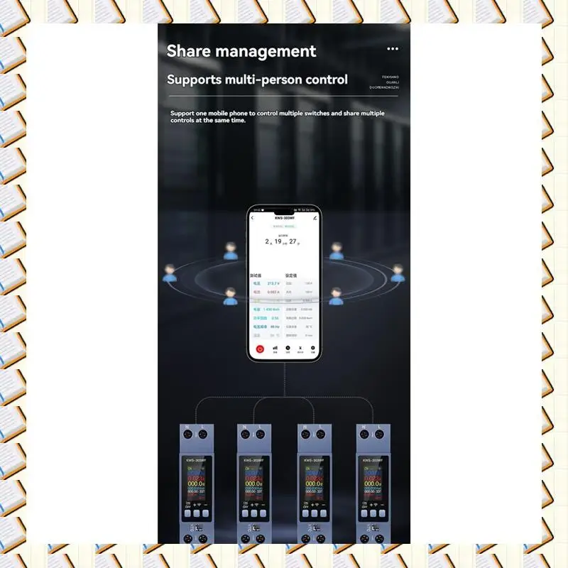 A14M TUYA WIFI Energy Meter Din Rail Mount Digital Voltmeter Ammeter Wattmeter AC 80-290V Kwh Power Meter Remote Control