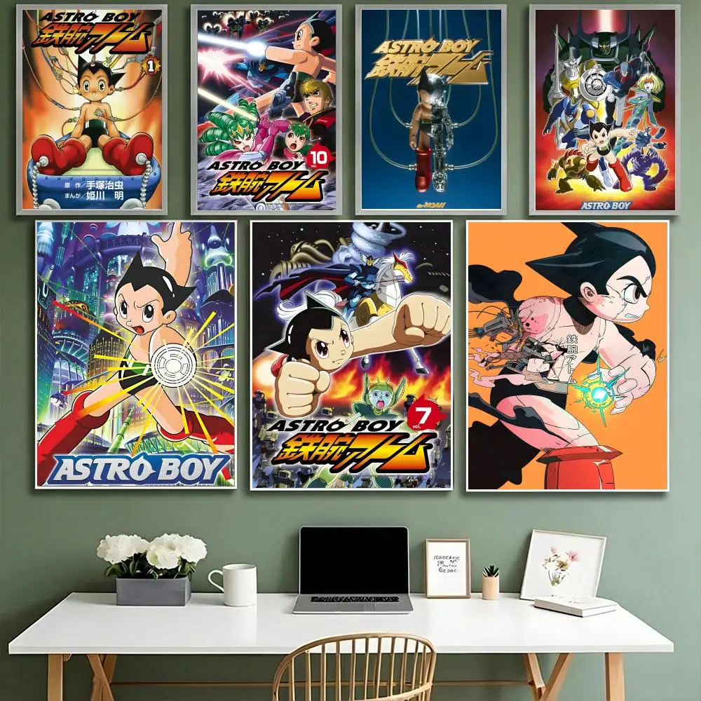 Science-Fiction-Anime Astro Boy Poster HD, wasserdicht, hochfeste, selbstklebende Wanddekoration, universell