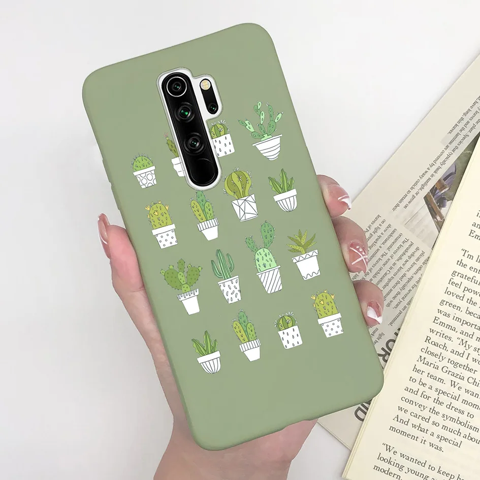 Case For Xiaomi Redmi Note8 Pro Matte Fashion Dinosaur Bear Pilot Flower Cactus Cover Coque For Redmi note 8 pro 8pro Funda Capa