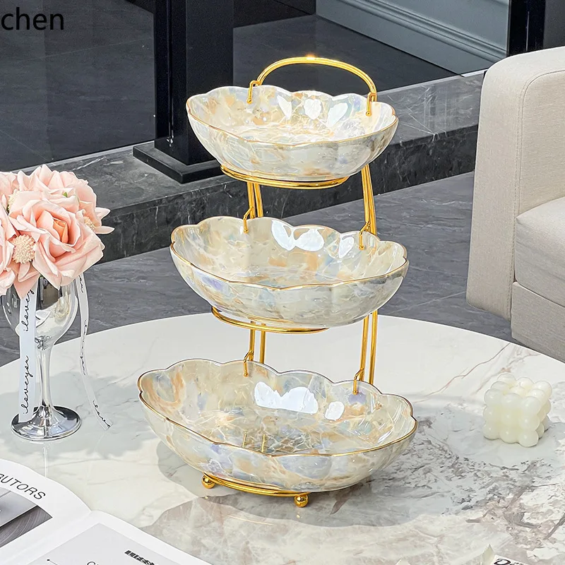 YFY  fruit platter - multi-tiered serving tray for home, living room, afternoon tea, candy, front desk snacks, and desserts