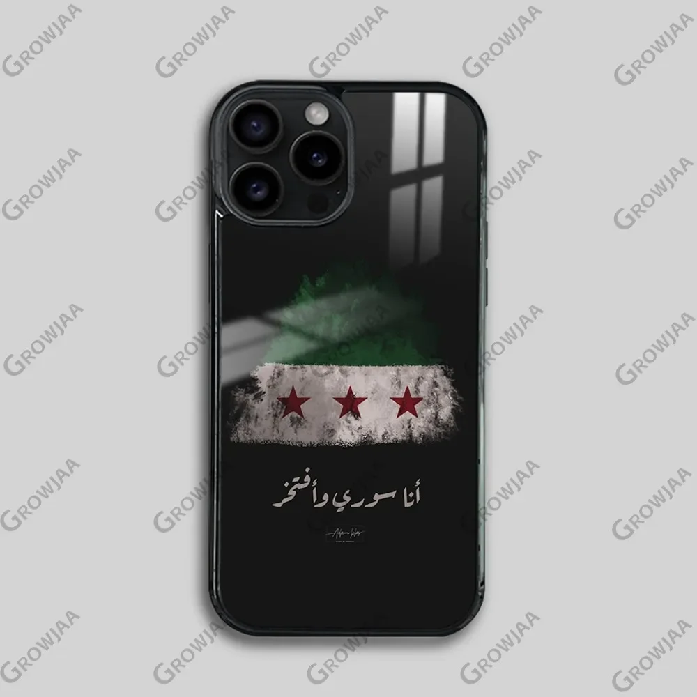 S-Syrian R-Revolution Flag Phone Case For iPhone 16 15 14 13 12 11 Pro Max Plus Mini Magsafe Mirror Wireless Magnetic Cover