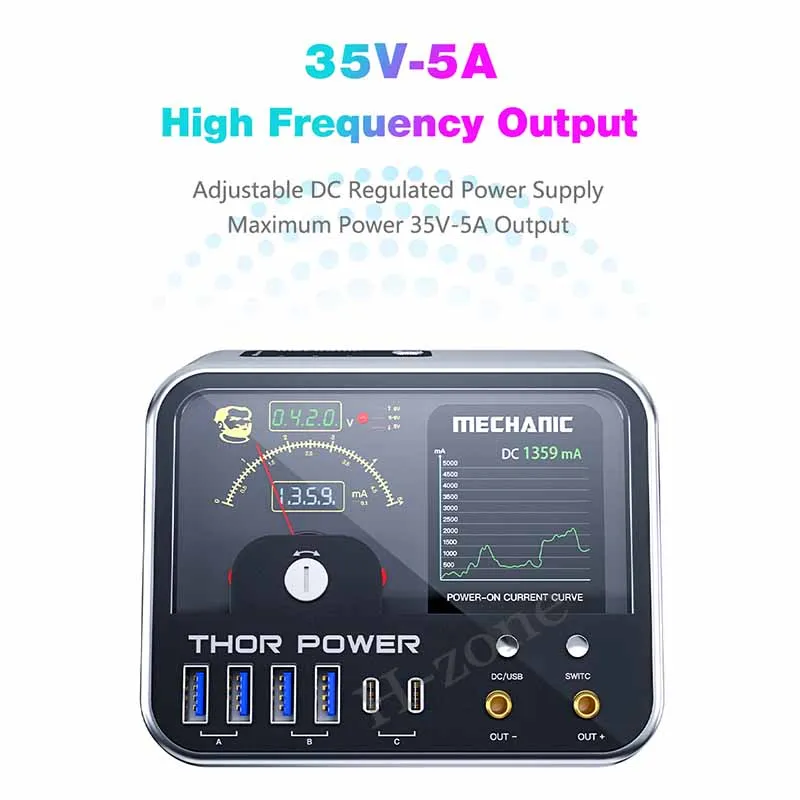 Imagem -03 - Mecânica-fonte Regulada dc Ajustável Thor Power Interface de Expansão de Energia Iot Inteligente Fonte de Alimentação de Diagnóstico Digital