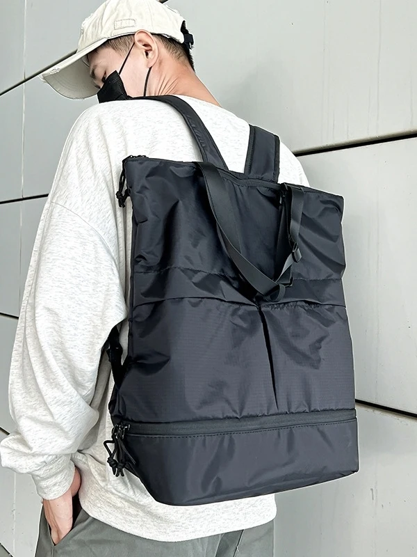 new-multi-functional-large-capacity-handheld-backpack-for-men-and-women-commuter-shoulder-bag-nylon-material-travel-bag
