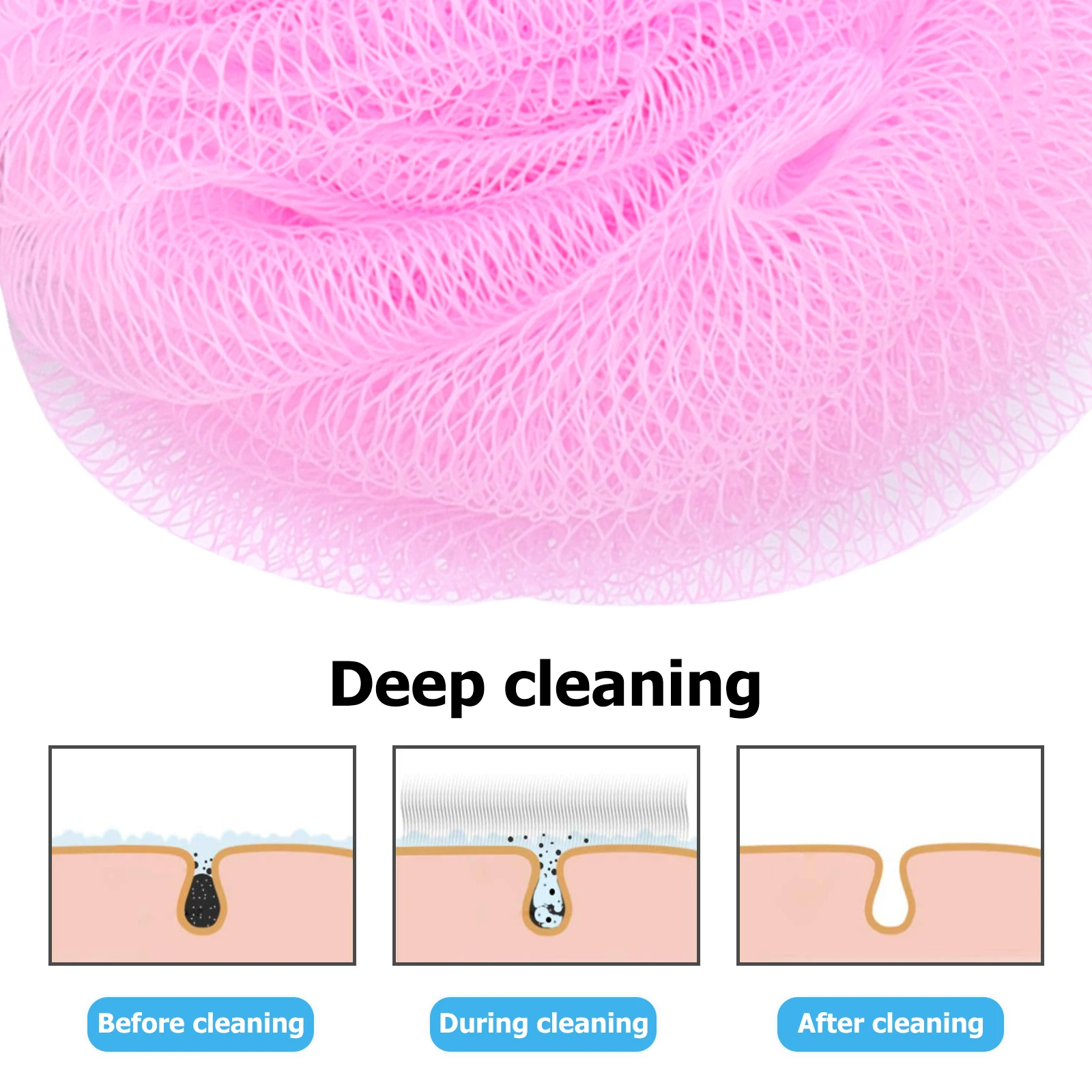 

3Pcs Flamingo Bath Shower Balls Suppleness Soft Body Wash Sponge Bathroom Accessory Rich Foaming Cleaning Shower Pouf