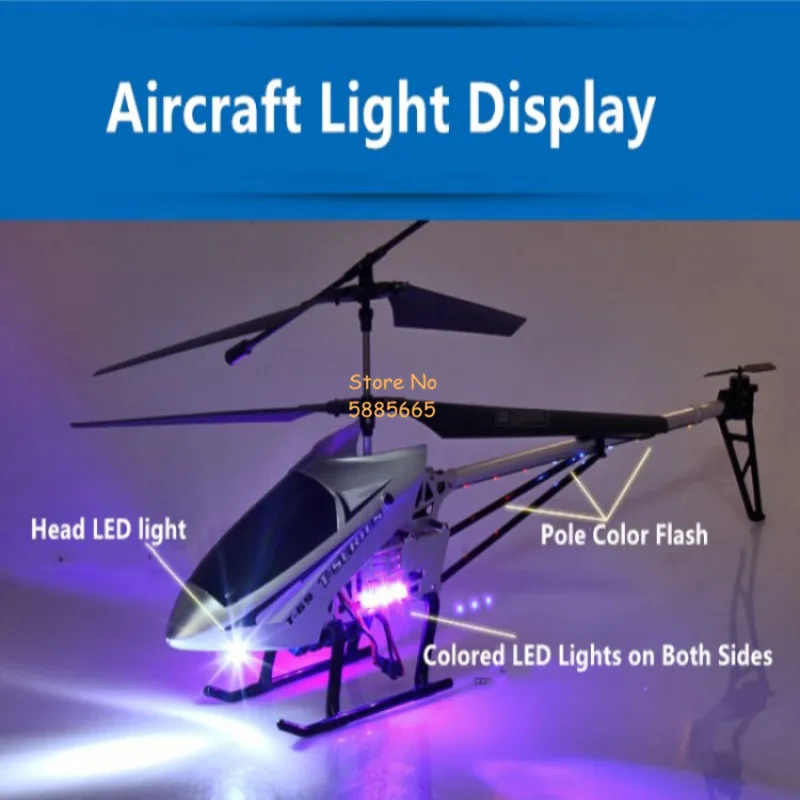 80CM Große Legierung Fernbedienung Hubschrauber Modell Dual Flexible Propeller Anti-Crash LED Bunte Licht Elektrische RC Hubschrauber spielzeug