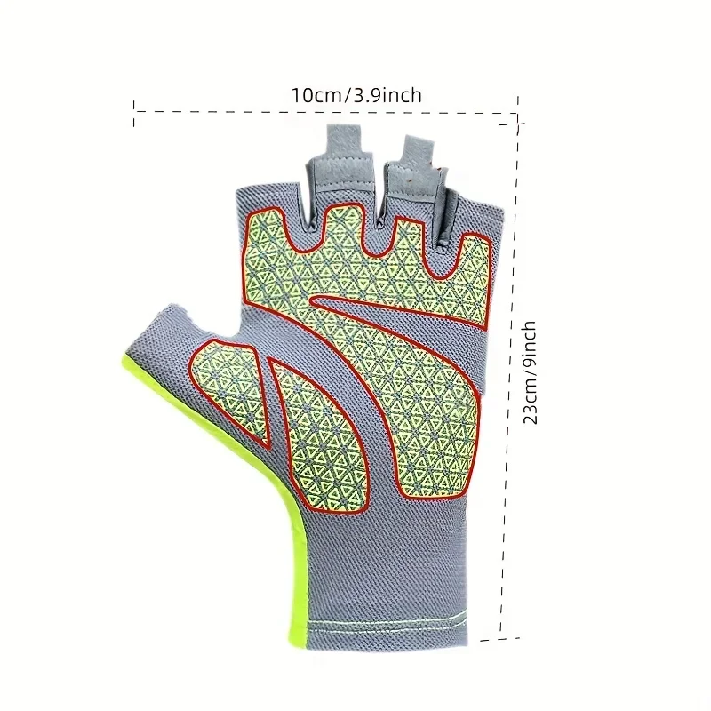 Random Color Sunscreen Half-finger Gloves Ice Silk Fishing Men Women Thin Spring Summer Breathable Outdoor Riding Leaky Finger