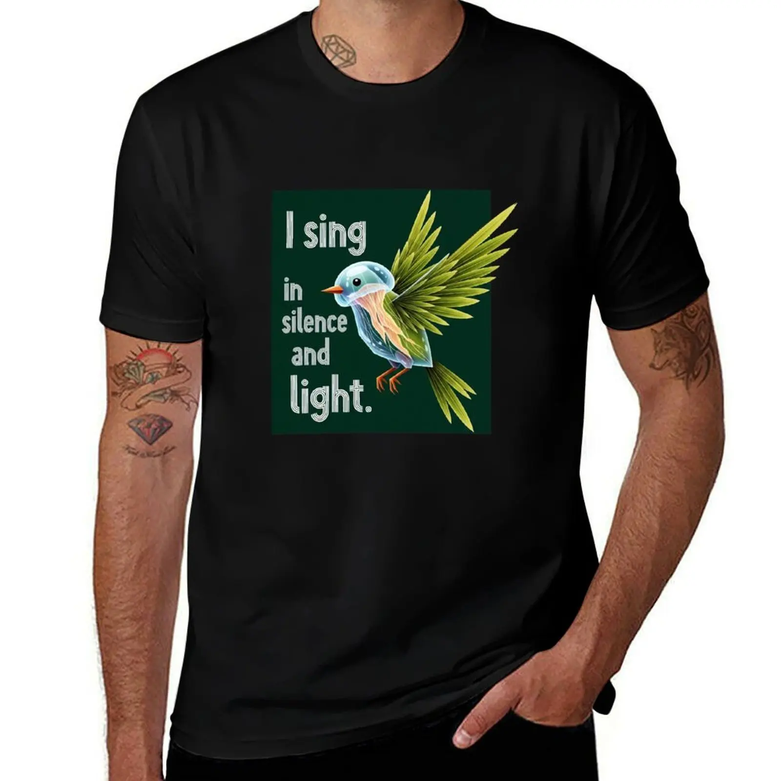 

The Jellyfinch – Moonlight Creature of Misty Forests By EgyApe T-Shirt man clothes anime tshirt t shirts for men