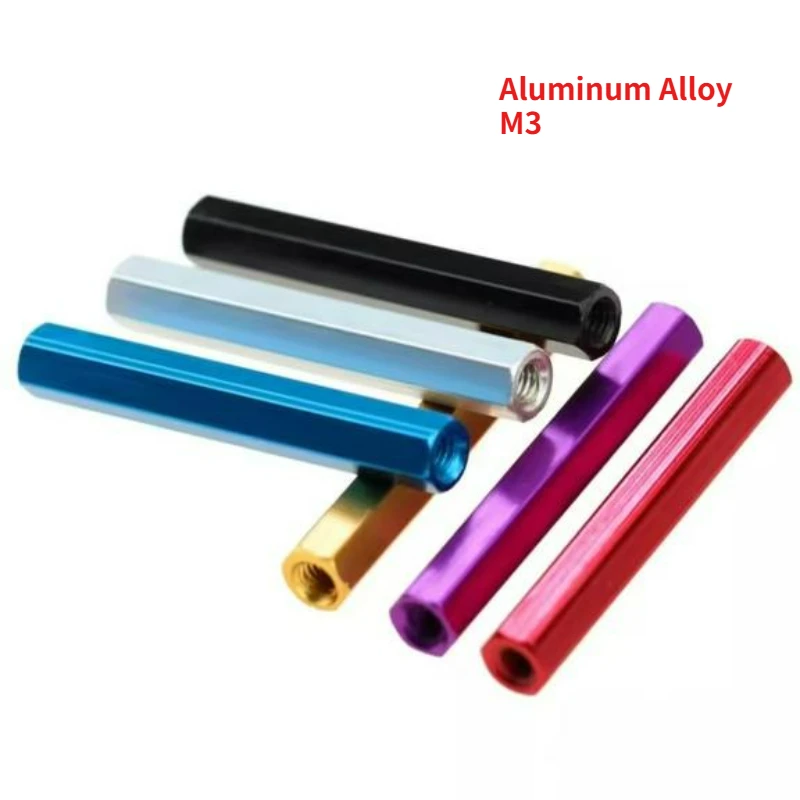 10pcs M3 Colored Aluminum Alloy Hexagonal Aluminum Column Connection Column Model Frame Drone Accessories