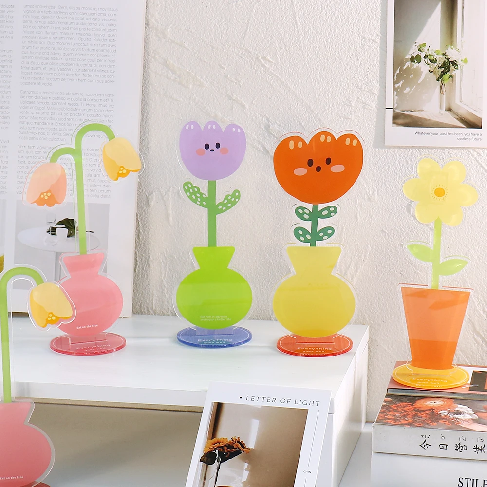 Imagem -02 - Cute Cartoon Flower Shape Photo Stand Memo Clip Titular do Cartão Nota da Mensagem Escritório Escola Casa Desk Decorações