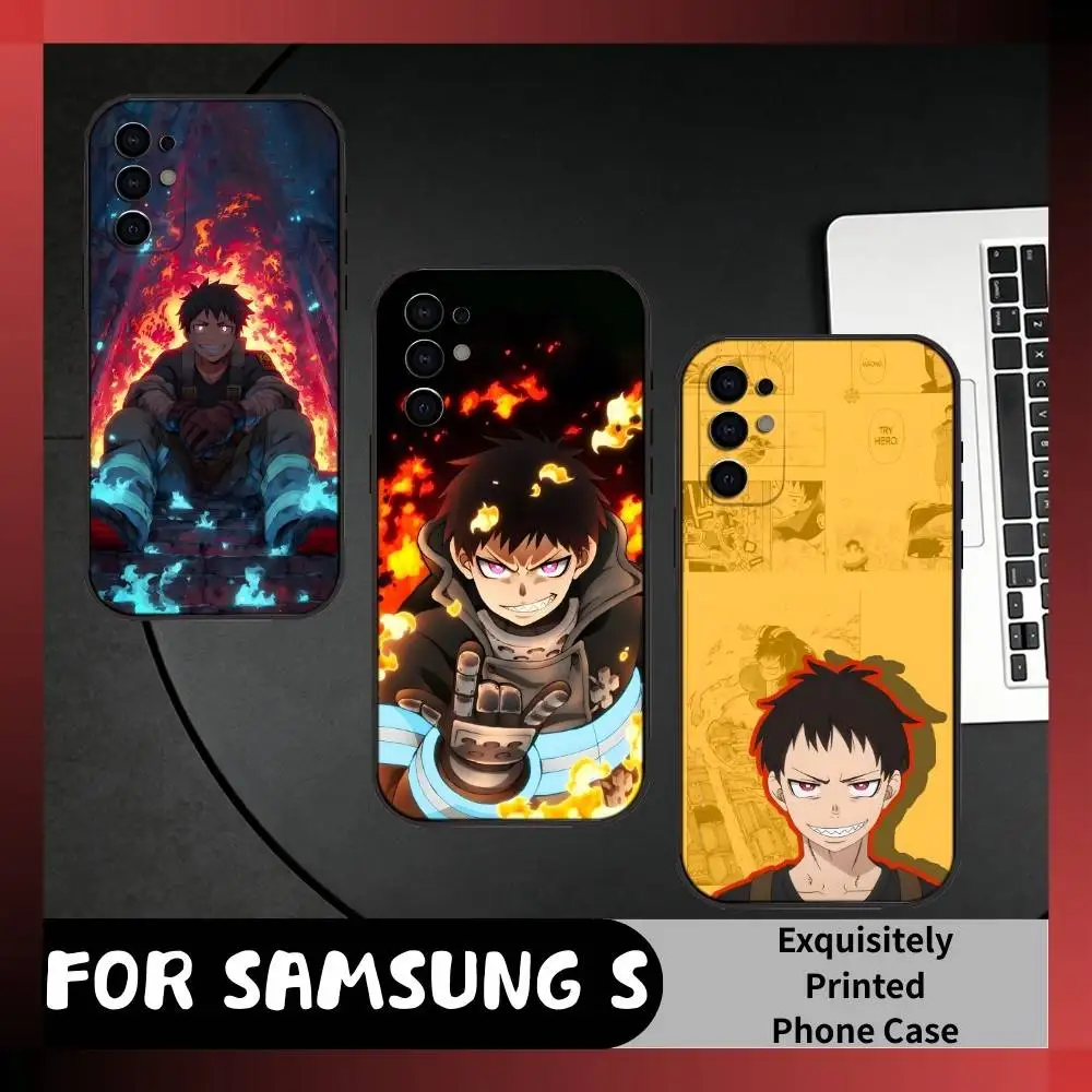 

FF Anime S-SHINRA Post Printed Phone Case For Samsung S25,S24,S21,S22,S23,S20,Ultra,S26,Plus,Fe,Note,5G Black Cover