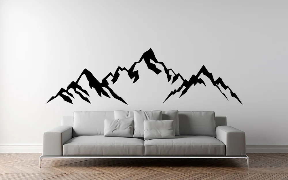 Nordic Style Mountain Vinyl Wall Sticker Nature Landscape Decals Home Decor Living Room Bedroom Removable Wallpaper Murals 3902