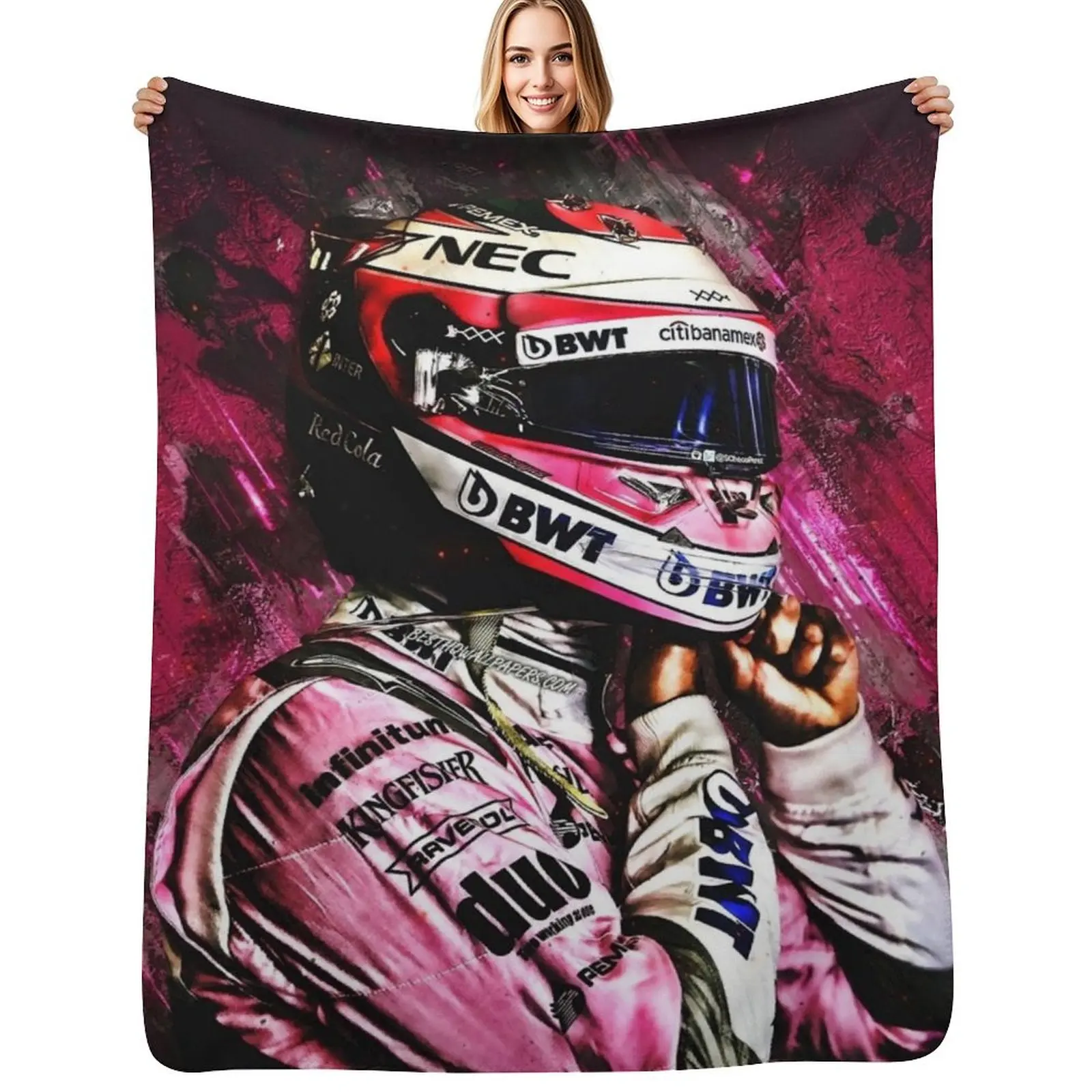 

sergio prez wallpaper Throw Blanket Outdoor Soft Blanket for Picnic Beach Camping
