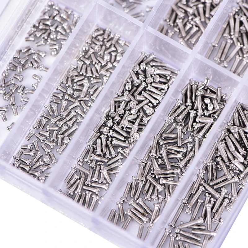 1000pcs/set Assorted Screws For Watch Eye Glasses Watchmaker Repair Part Tool image 5