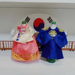 Coperchio per bottiglia di vino coreano Hanbok tessuto stile di abbigliamento confezione di vino rosso decorazione in stile coreano coperchio antipolvere per vino domestico ZF157