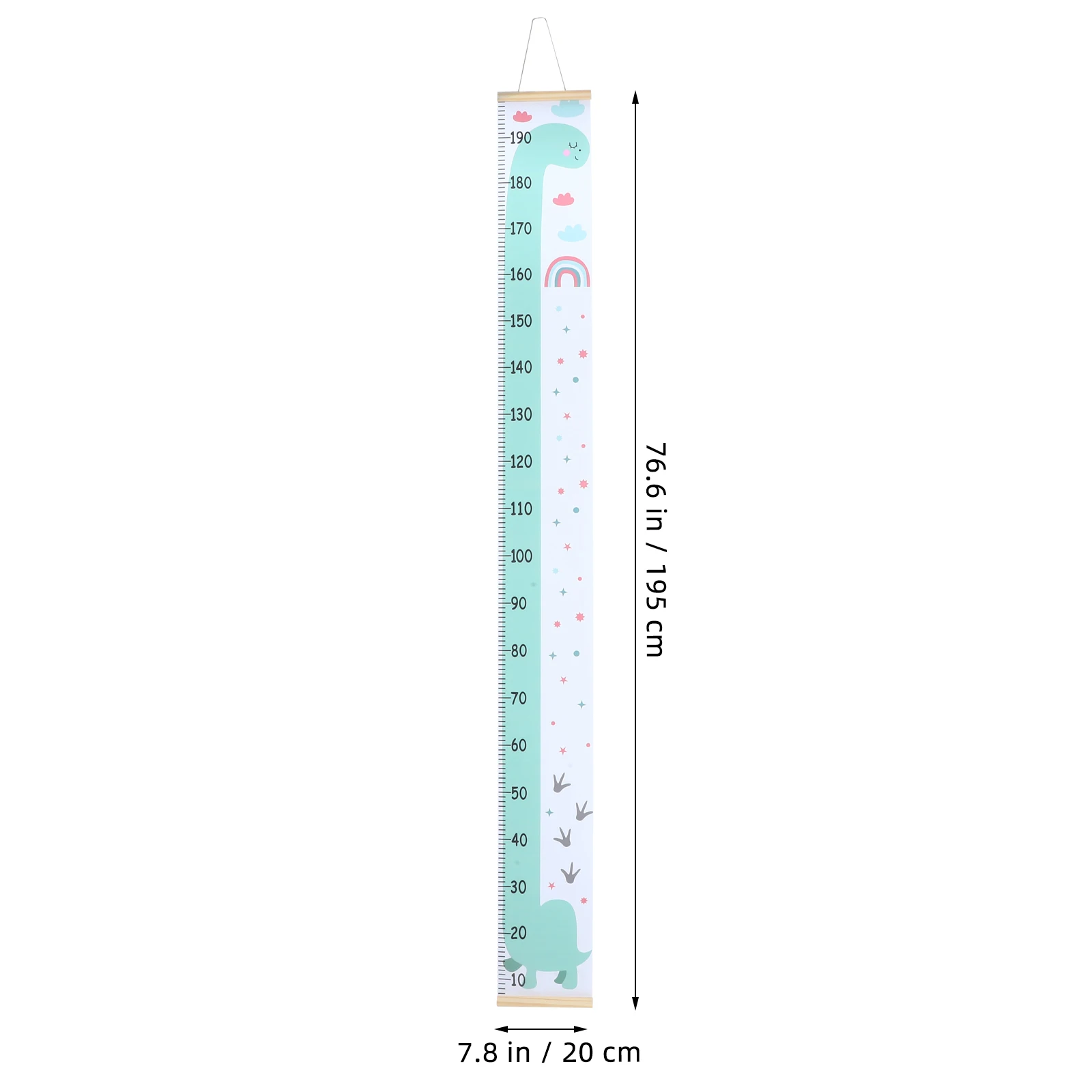 

Cartoon Animal Height Measuring Chart Kids Wall Growth Ruler Canvas Pine Wood Removable Room Decor Classroom