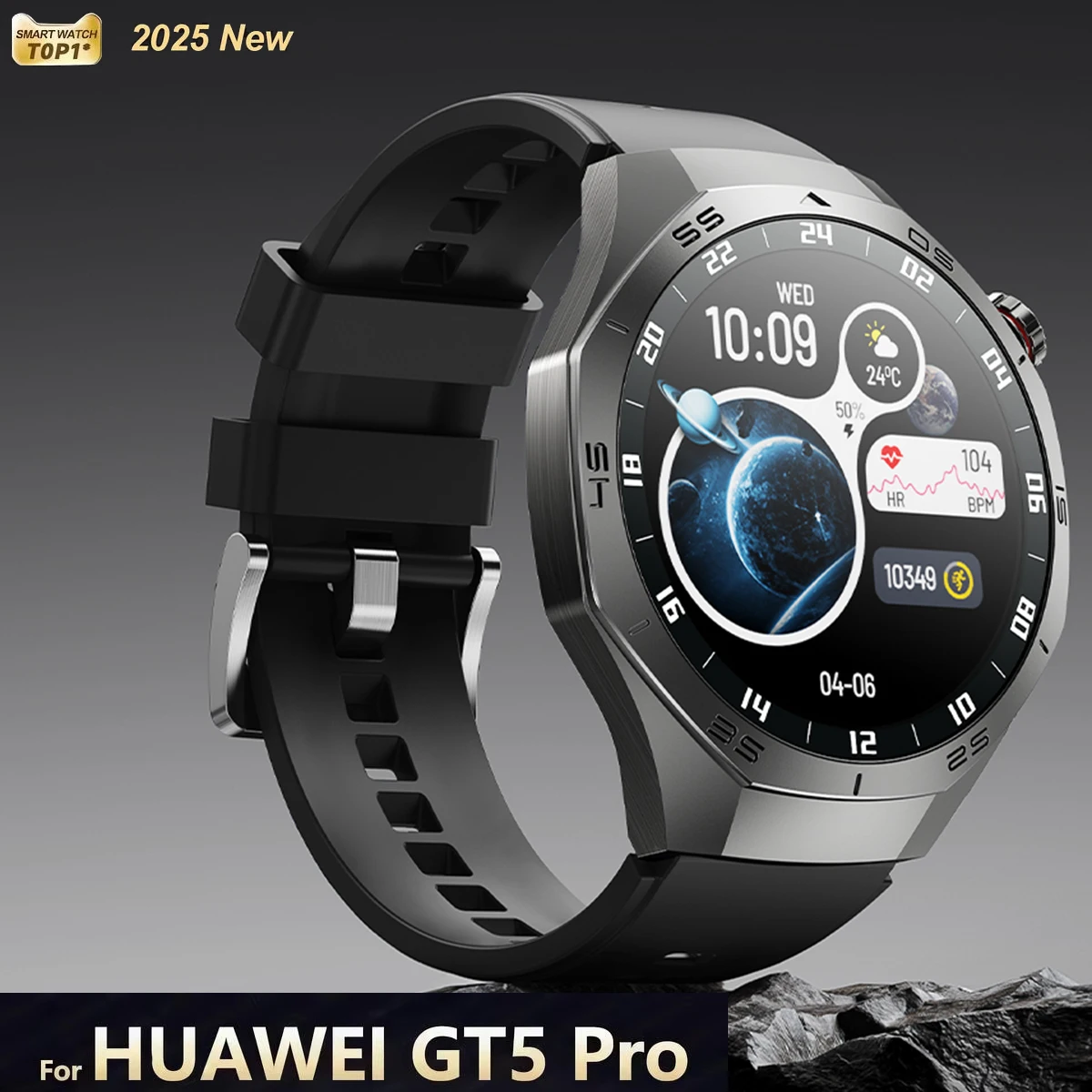 

Новинка для Huawei GT5 Pro Смарт-часы для мужчин HD AMOLED Экран GPS Траектория движения Сердечный ритм Bluetooth Вызов 1,52 "SmartWatch IP68