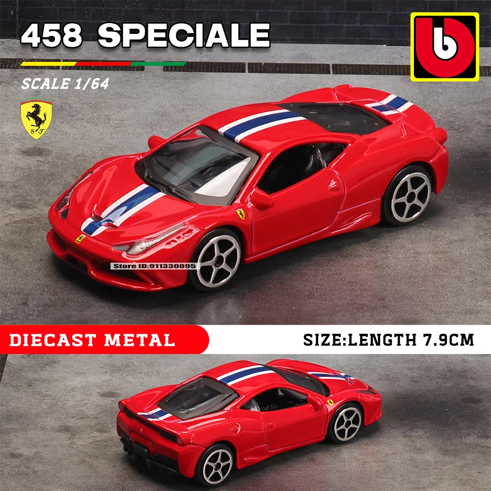 Bburago 1:64 Ferrari 488 458 F12 296 F40 F50 alloy luxury car die-casting car model toy collection gift mini car model