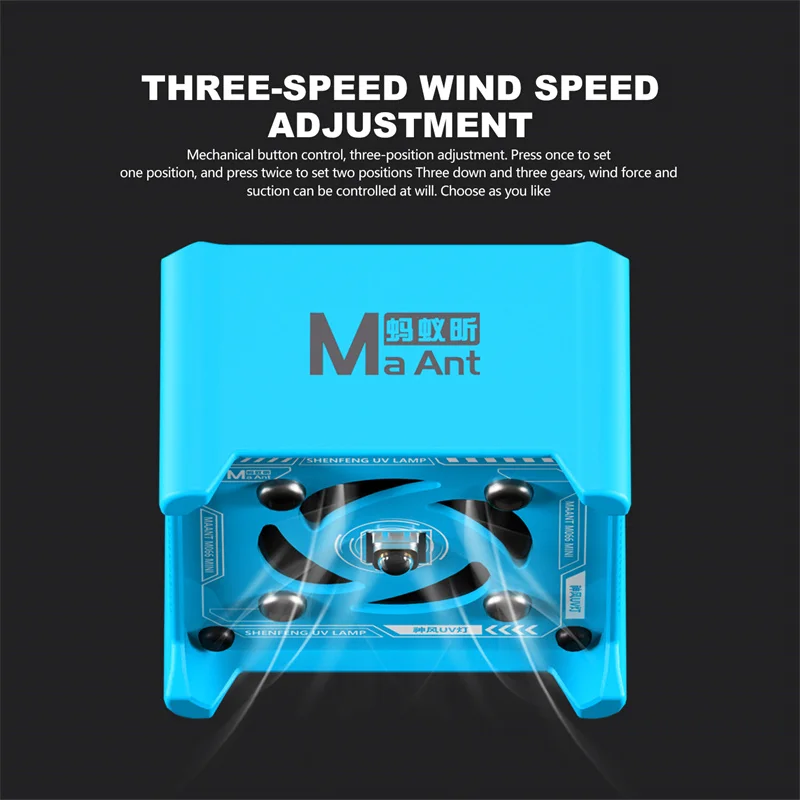 

MAANT M066 mini 2 IN 1 UV Curing Light Lamp With Cooling Fans Solder Oil UV Adhesive Curing for Mobile Phones IC Chip PCB Repair
