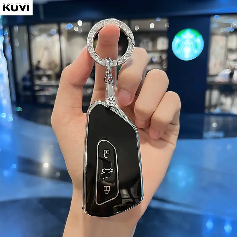 غطاء حافظة مفاتيح السيارة من البولي يورثان الحراري ، مناسب لفولكس فاجن ، MK8 ، جولف 8 ، ID.3 ، ID.4 ، كوبرا ، سكودا أوكتافيا A8 ، مقعد ليون MK4 ، من ، Formentor Tarraco #2