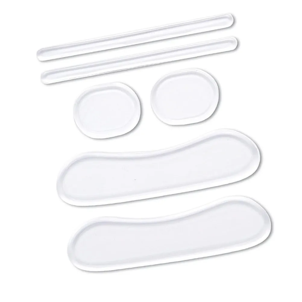 

Набор из 3 силиконовых гелевых подушечек для пяток: прозрачные, противоскользящие, амортизирующие, для облегчения боли при пяточной шпоре, поддержка выравнивания стопы