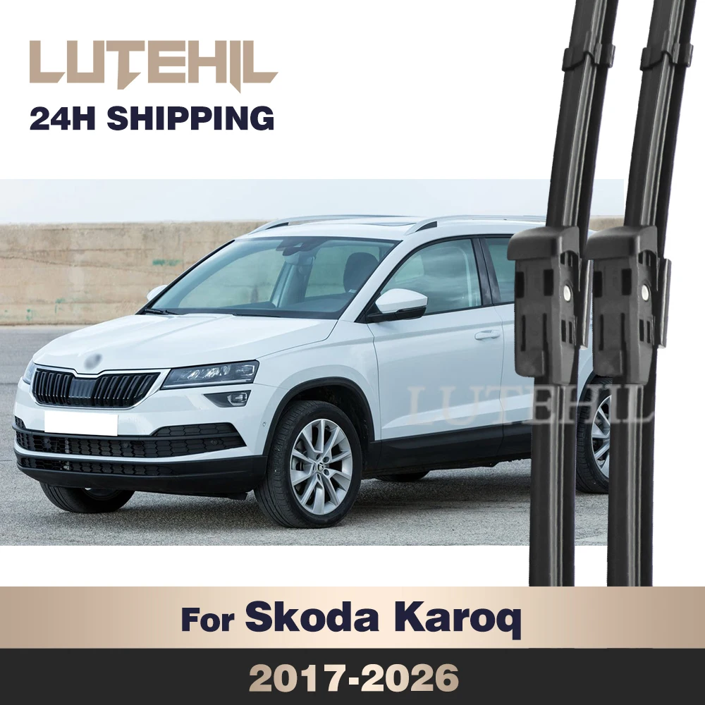 

For Skoda Karoq 2017-2026 2018 2019 2020 2021 2022 Wiper Front Wiper Blades Windshield Windscreen Window Brush 26"+18"