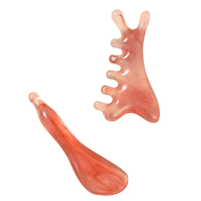 Resin Gua Sha Facial Massage Tool Set Scraping Board Acupoint Stick Eye Lifting Firming Beauty