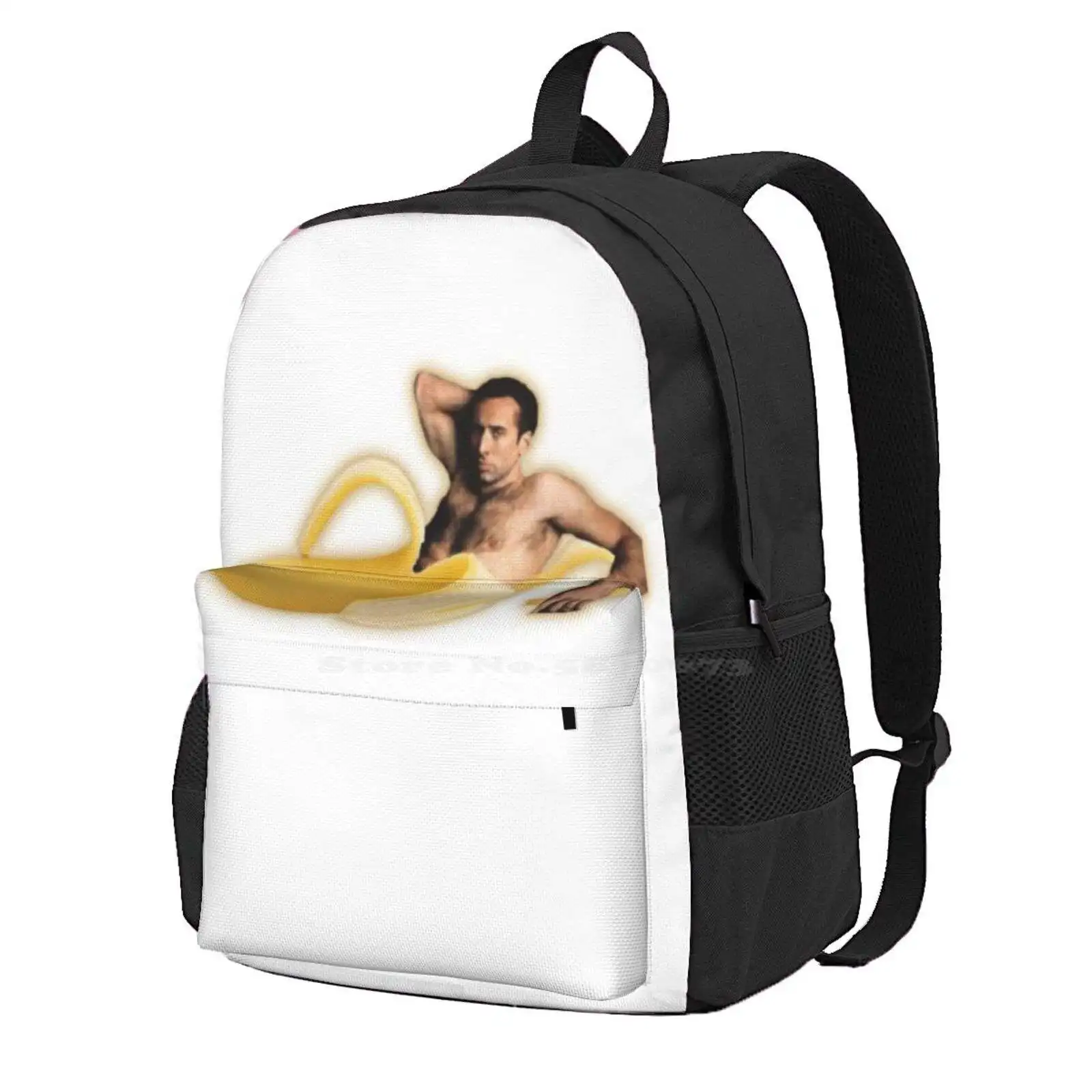 Nicholas Cage As A Banana - Nicolas Cage - Nick Cage - Nic Cage Hot Sale Schoolbag Backpack Fashion Bags Nick Cage Nic Cage