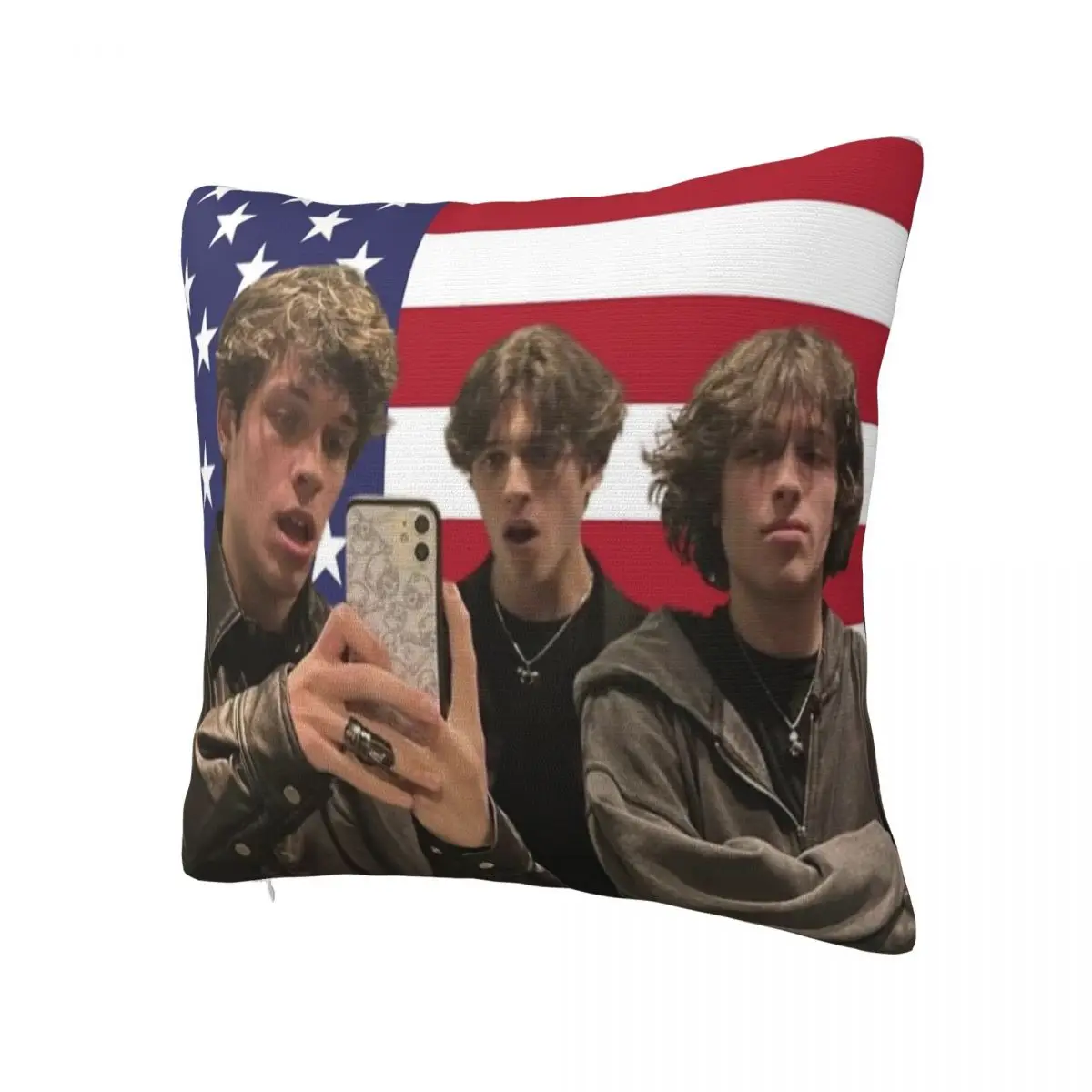 Sturniolo Triplets Plaid Pillowcase Printed Polyester Cushion Cover Gift Boy Collage Pillow Case Cover Chair Zippered 18