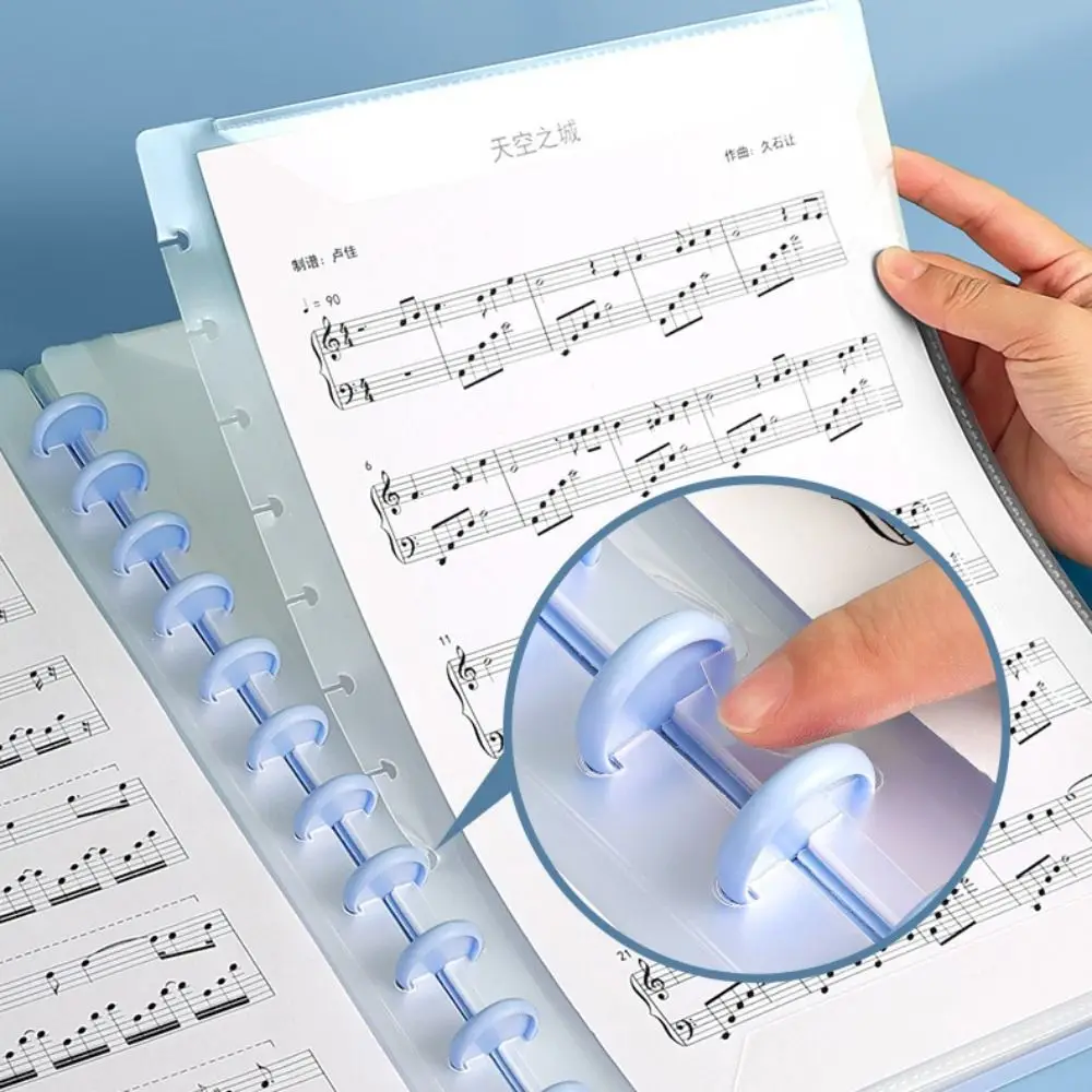 

New Plastic Music Score Folder Transparent Flexible Music Clip Portable A4 Document Storage Organizer
