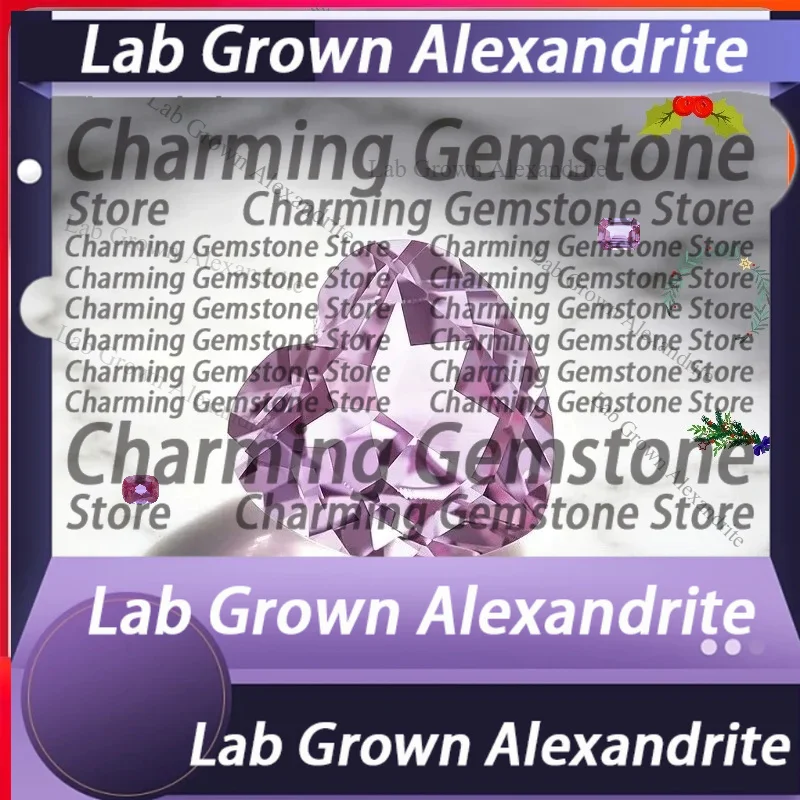 

High Quality Lab Grown Alexandrite Heart Cut Gemstone For Jewelry Selectable Certificate