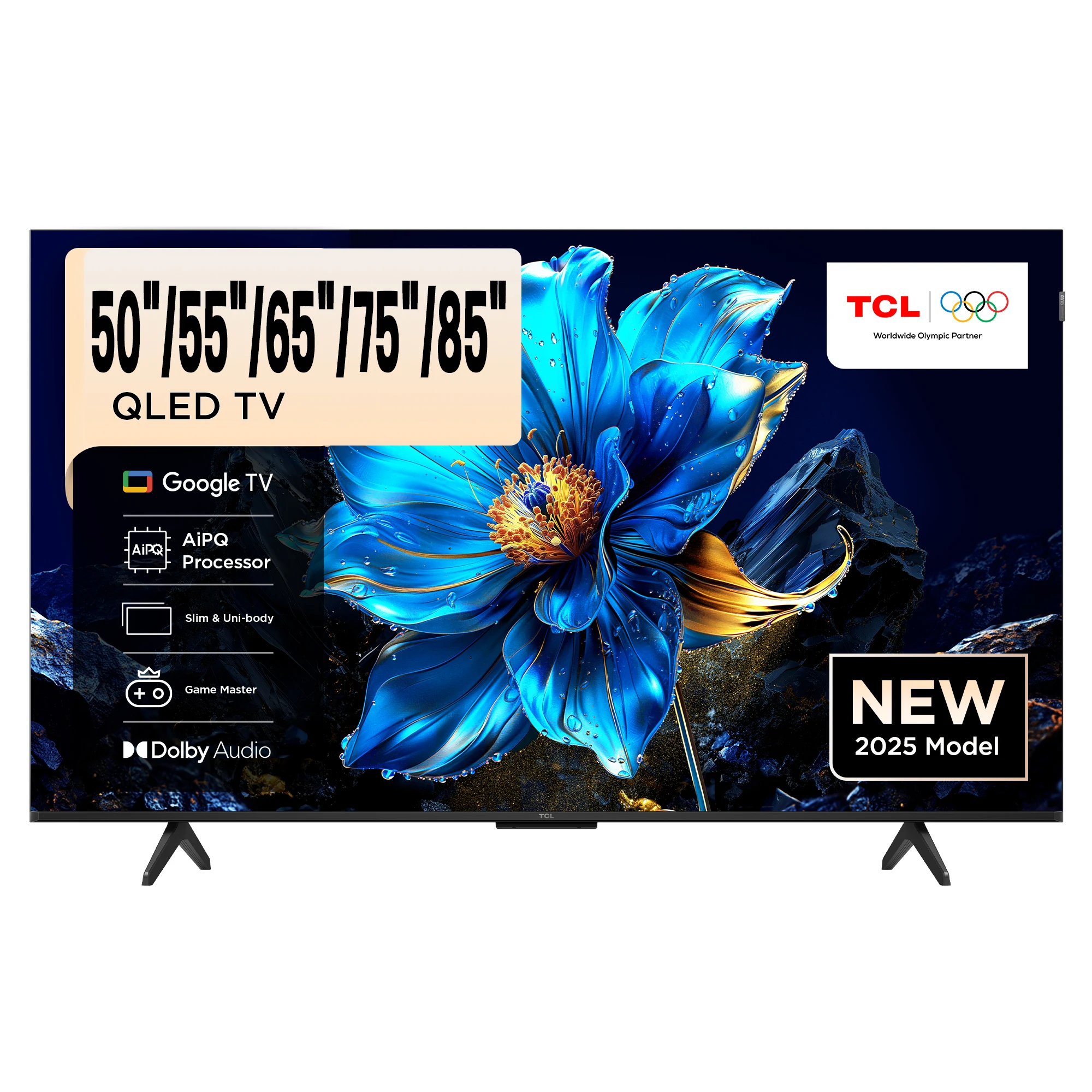 معالج TCL P7K/P71K مقاس 50 بوصة/55 بوصة/65 بوصة/75 بوصة/85 بوصة QLED TV Game Master Slim & Uni-body Dolby Vision Atmos HVA لوحة AiPQ