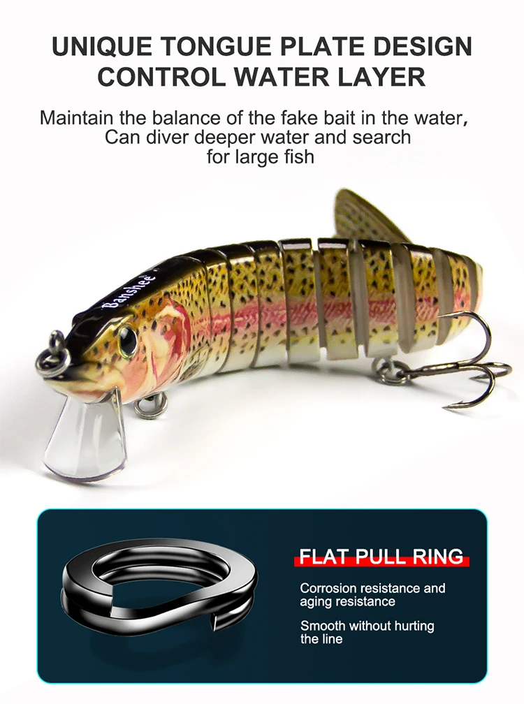 165mm 34g Angeln Lockt Jointed Wobbler Swimbait Sinking Wobbler Für Hecht Forelle Bass Trolling Künstliche Harten Köder Tackle – Detail 8