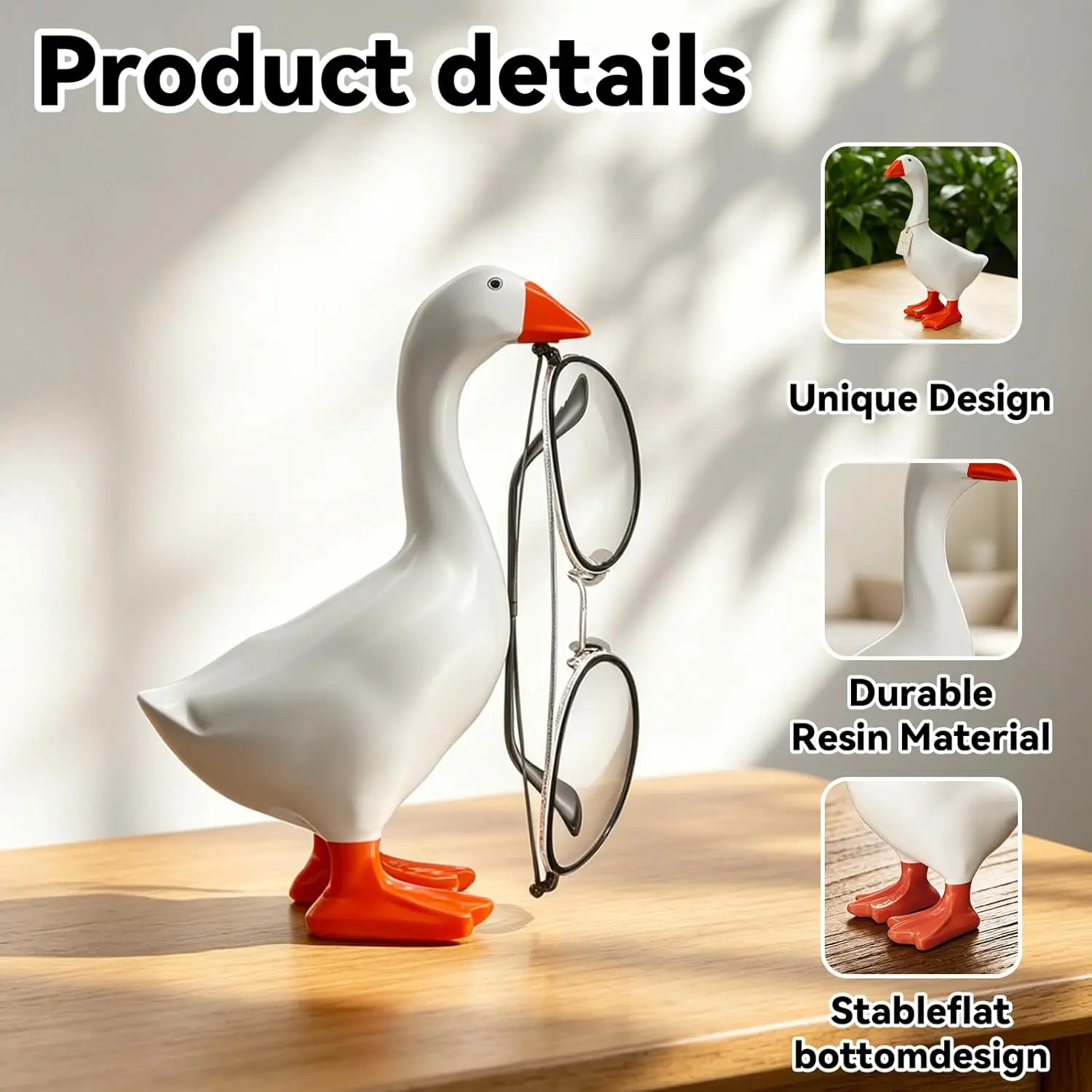 Magnetic Goose Key Holder Cute Home Decor Kawaii Room Office Table Desk Aesthetic Funny Bedroom Housewarming Halloween,