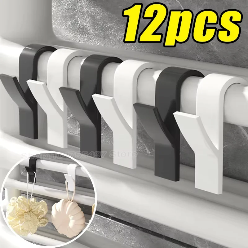 2/6/12 pièces pas besoin d'ongles cintres serviette multi-usages radiateur crochets manteau cintre écharpe support bain main courante crochet salle de bain