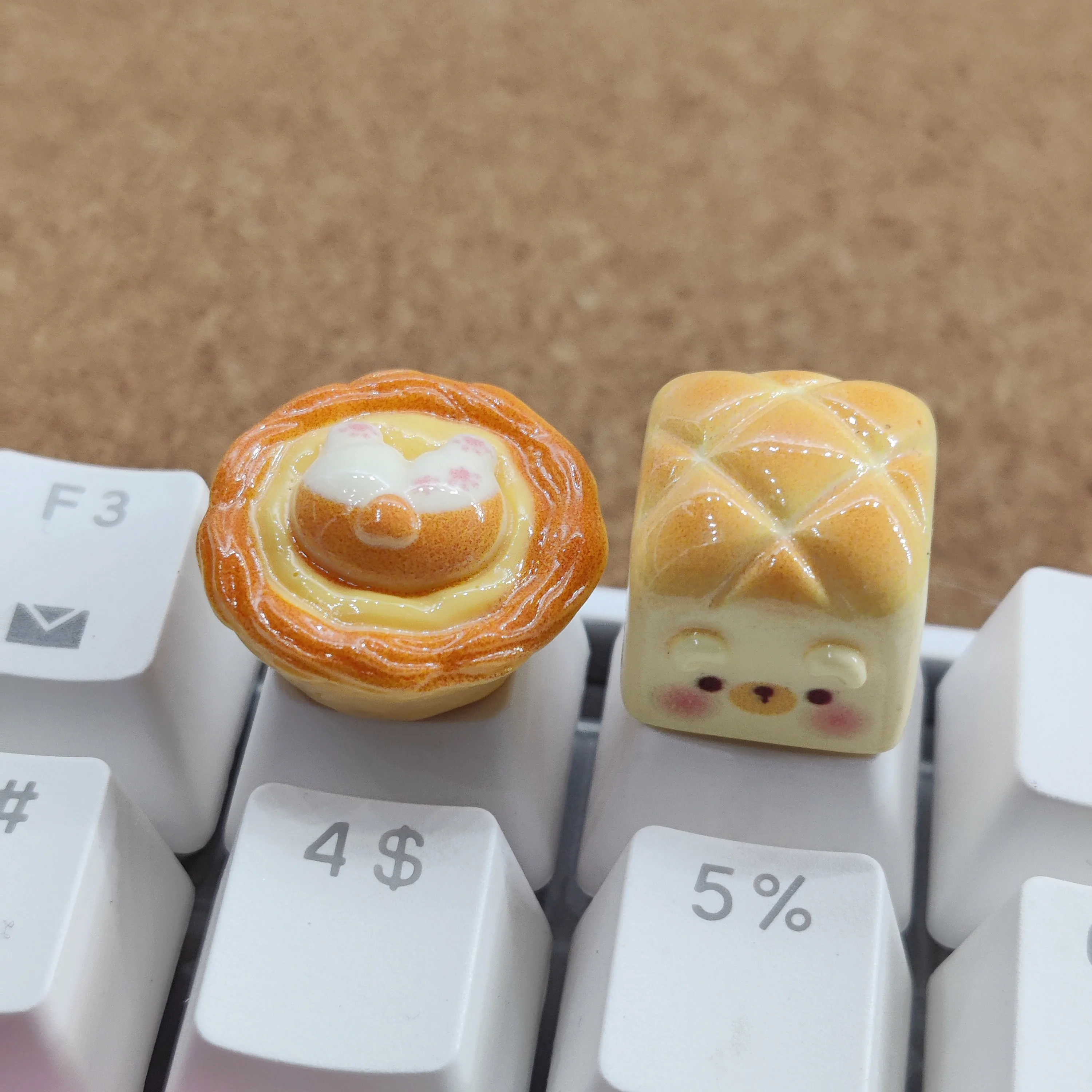 Handmade Mechanical Keyboard Key Cap Key Personality Creativity Diy Egg Tart Corgi Fart Bear Love Chocolate Key Cap