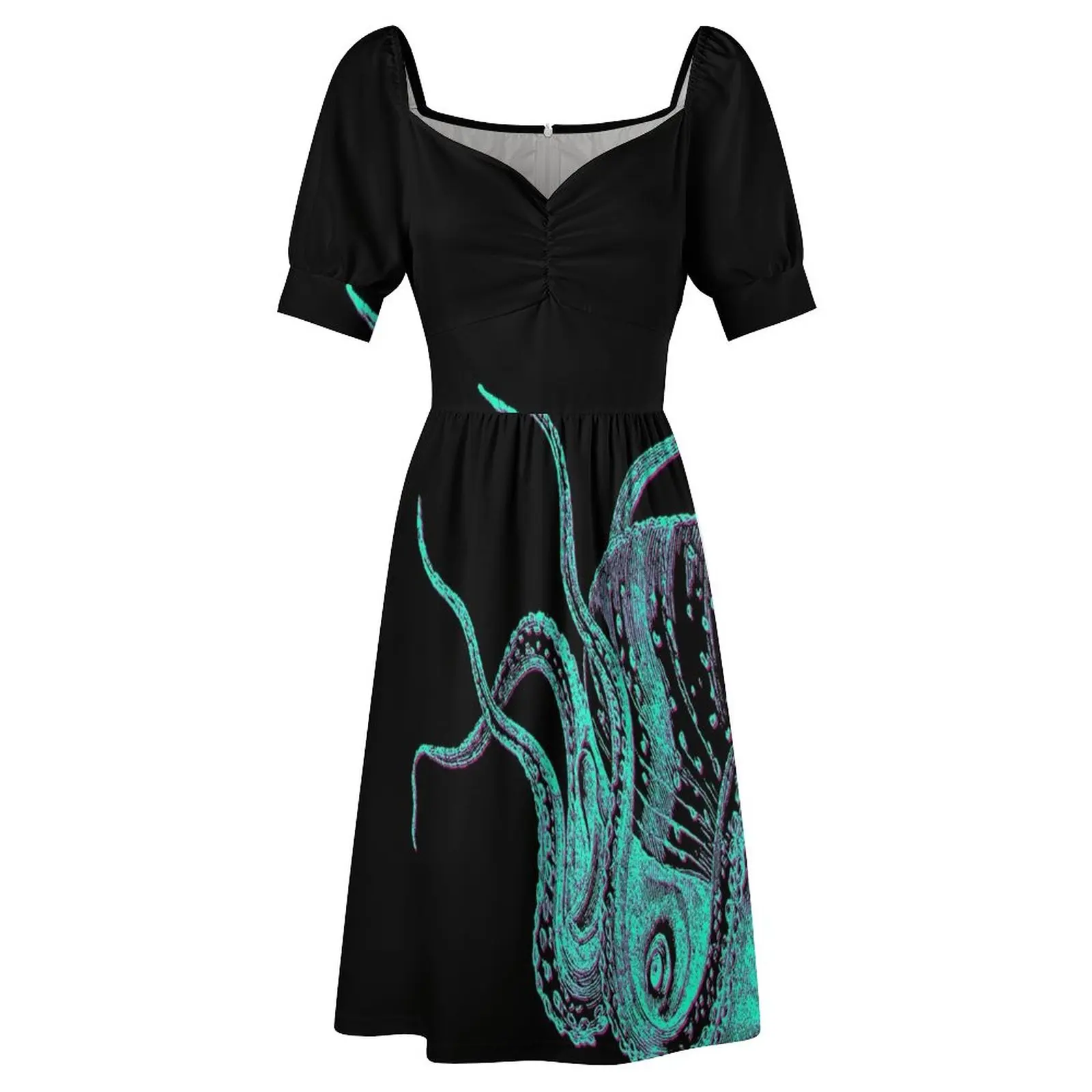 Vintage Neon Octopus Tentacles Dress Prom gown women's luxury party dress