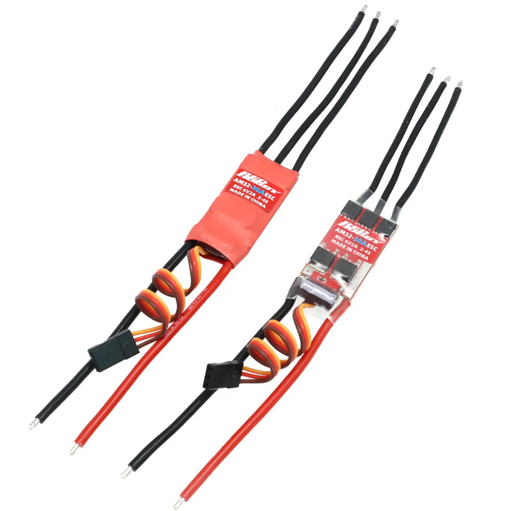 Redhobby 2-4S AM32 فرش ESC 30A ثنائي الاتجاه سرعة تحكم ESC مع 6 فولت 2A UBEC ل RC مولتيكوبتر طائرة RC سيارة قارب نموذج