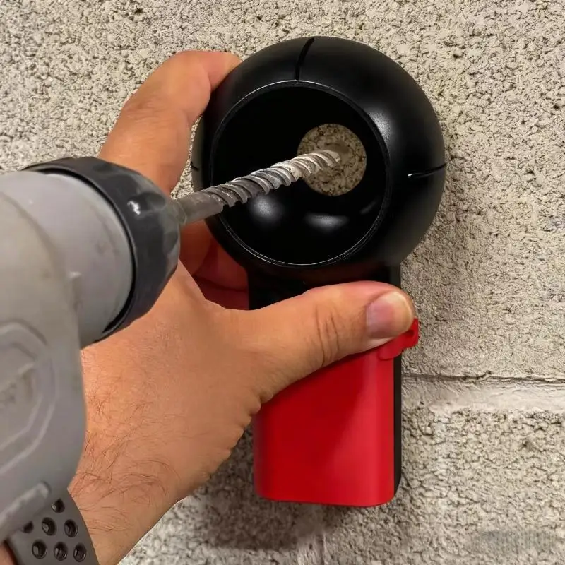 Rotary Nozzle Drill Dust Collection Box Translucent Cover Monitors Debris Level Perfect for Masonry and Tile Work