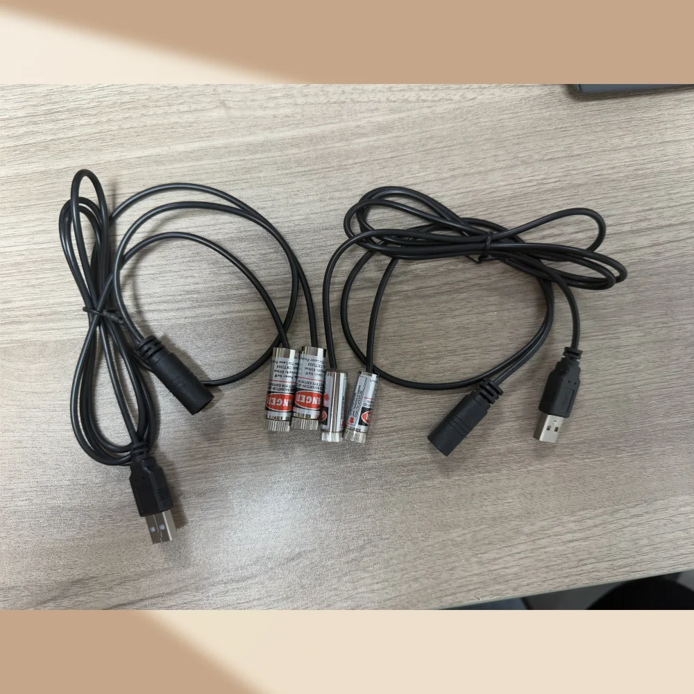 10MM 12mm 5mw 650nm Adjustable Focus Red Diode Laser Module Positioning Copper Head With USB/DC Plug. Dot Line Cross