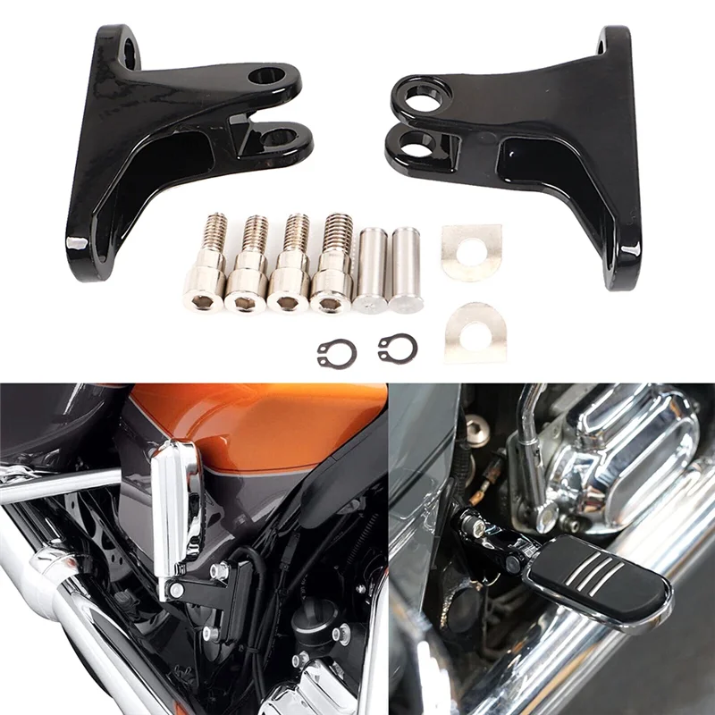 

Powerful Black Rear Passenger Footpeg Mount Footpeg Mini Mount For Electra Street Road Glide 93-