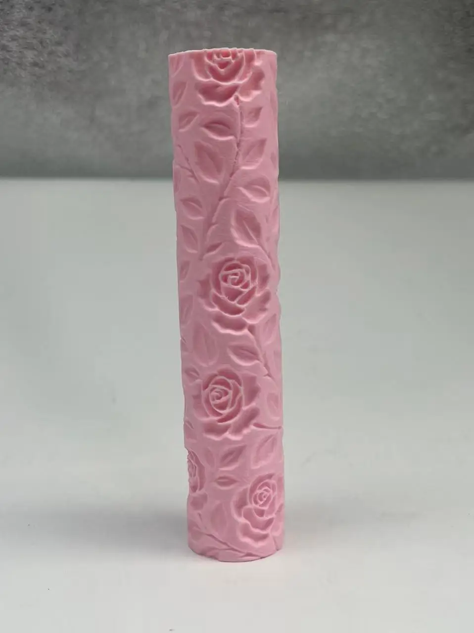 Rodillo de textura en relieve de arcilla con patrón floral de rosas silvestres para manualidades de cerámica DIY, herramienta de rodillo para arte en arcilla polimérica y cerámica