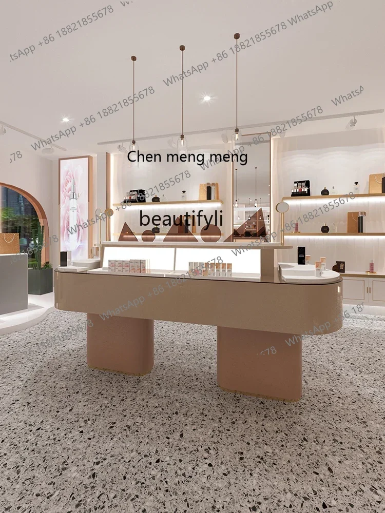 S7486 ss Cosmetics Beauty Salon Product Shelf Zhongdao Counter Display Rack Bird's Nest Supplements Makeup Showcase