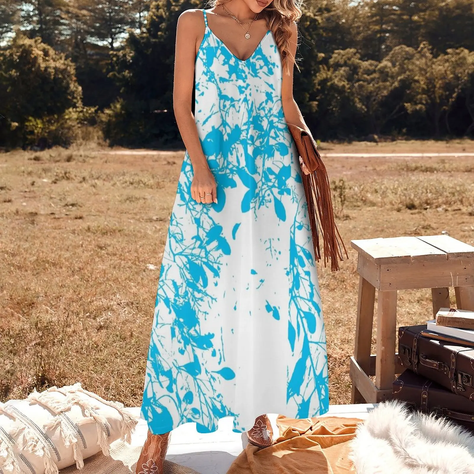 Bee Leaf Sleeveless Dress Cocktail of dresses Long dresses summer clothes for women womens dress