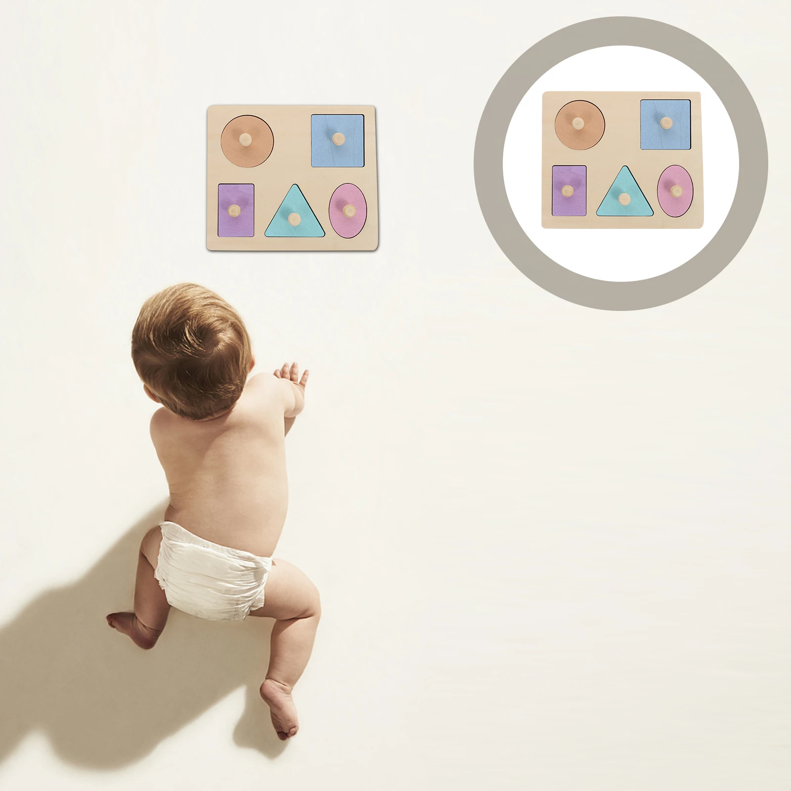 1 conjunto de placa de quebra-cabeça de formas geométricas de madeira aprendizagem para crianças combinando brinquedo de desenvolvimento cerebral jogo família