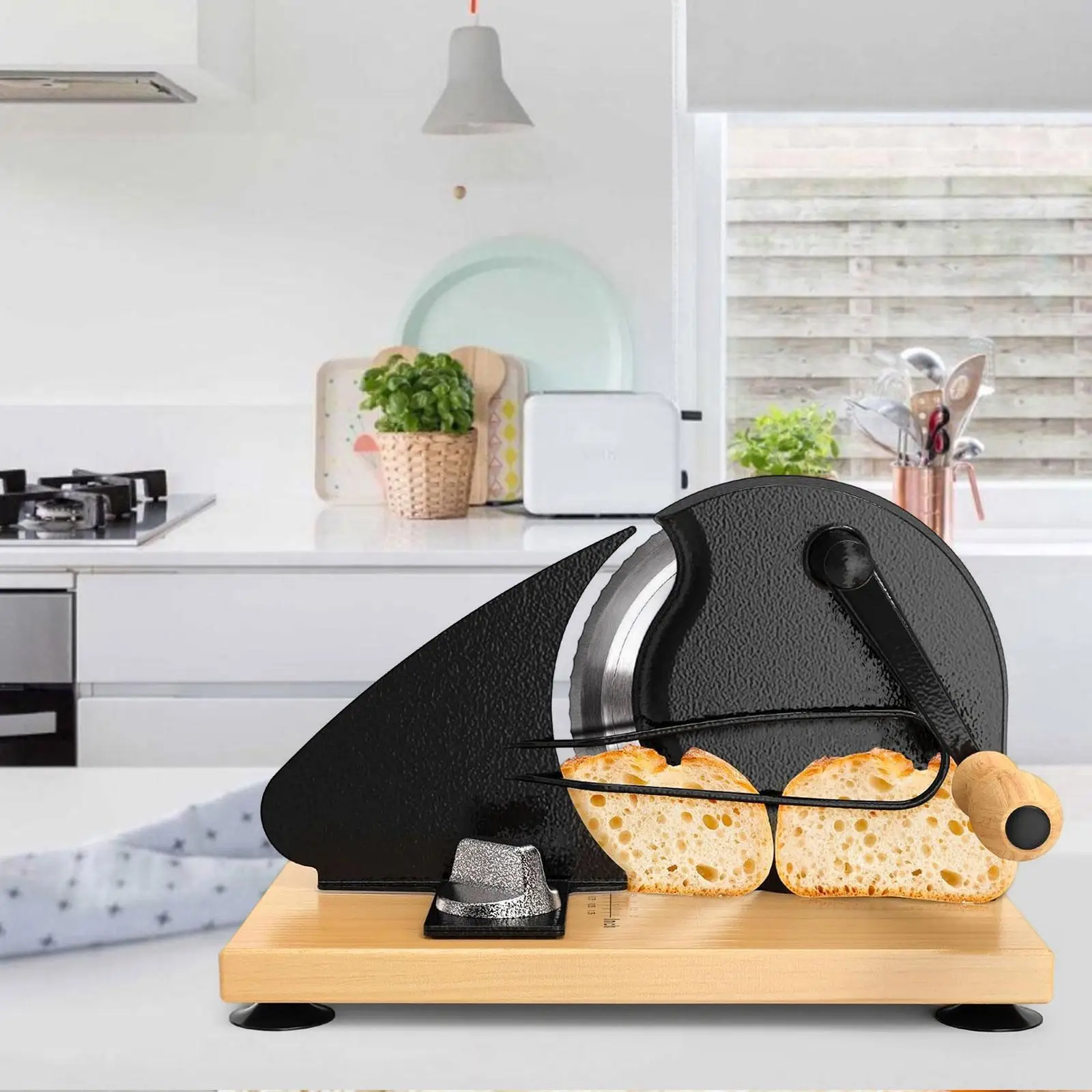 

Ручной хлеб с ручным управлением и линией масштаба для дома, регулируемой шириной