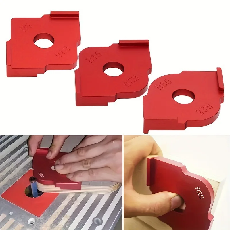 

Quick Locator Woodworking Router Corner Radius Templates Jig R5-R30 Aluminium Alloy Woodworking Trimming