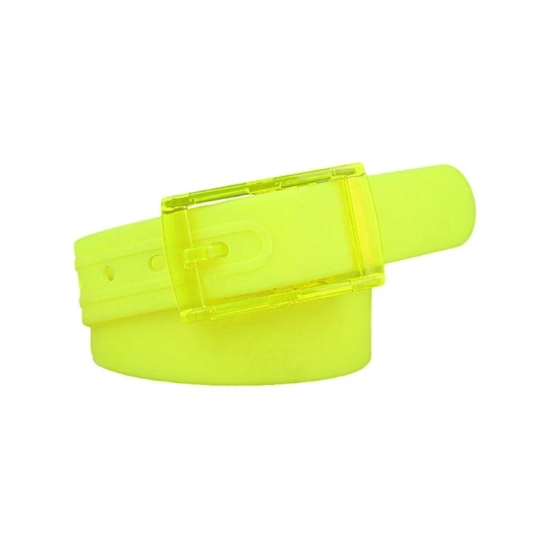 حزام 652F للجنسين غير لامع من السيليكون بإبزيم قابل للتعديل لبنطلون الجينز #1